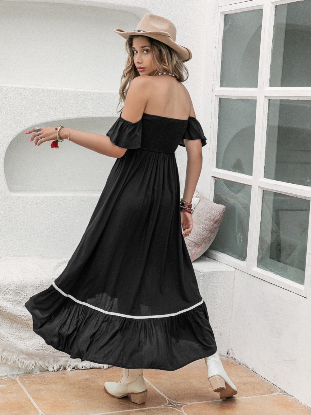 High-Low Off-Shoulder Dress - Picture 3 of 5